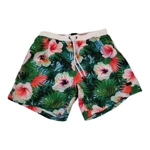 HUGO BOSS Black Label Floral Tropical Swim Trunks‎ Men's M Beach Vacation